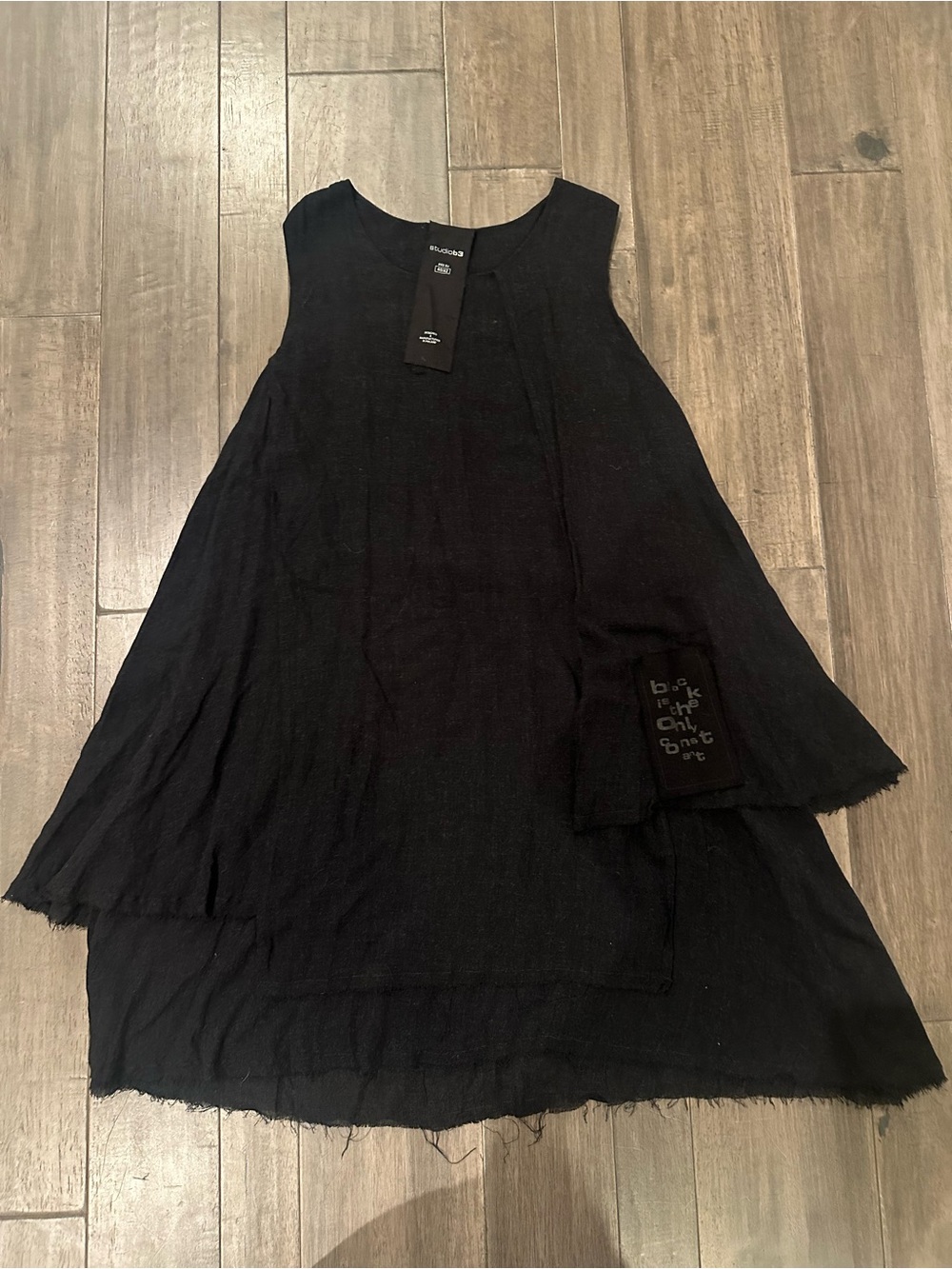 Studiob3 Black Scoop Neck Women's Dress Made in Poland